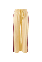 Load image into Gallery viewer, Gigi Wide Leg Terry Track Pant - Butter washed Burgundy side Stripe