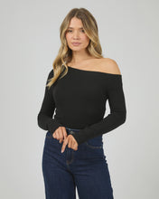 Load image into Gallery viewer, Kylie Long Sleeve Off Shoulder Top - Black