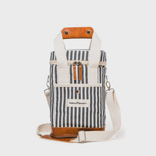 Load image into Gallery viewer, The Wine Cooler Tote Bag - Laurens Navy Stripe