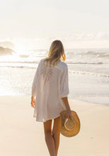Load image into Gallery viewer, 3 Palms Shirt Dress - White