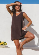 Load image into Gallery viewer, Azure Mini Dress - Espresso