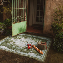 Load image into Gallery viewer, Ornate Floral Throw - Fern