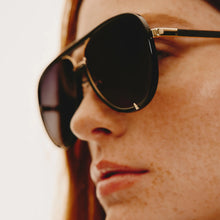 Load image into Gallery viewer, High Profile -Black Gold Frame / Smoke Taupe Polarized Lens