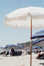 Load image into Gallery viewer, BUSINESS & PLEASURE PREMIUM BEACH UMBRELLA AUSTRALIA - ANTIQUE WHITE - Bohemian Sundays, Business and Pleasure Co., Buy Boho Bohemian Clothing Online Australia, Kivari, Arnhem, Rowie, Will an