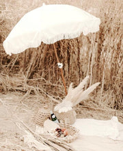 Load image into Gallery viewer, HOLIDAY BEACH UMBRELLA-ANTIQUE WHITE - Bohemian Sundays, Business and Pleasure Co., Buy Boho Bohemian Clothing Online Australia, Kivari, Arnhem, Rowie, Will and Bear, Wandering Folk, Skinned,