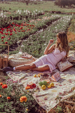 Load image into Gallery viewer, Pastel Forest Picnic Rug - Bohemian Sundays, Wandering Folk, Buy Boho Bohemian Clothing Online Australia, Kivari, Arnhem, Rowie, Will and Bear, Wandering Folk, Skinned, Barefoot Blonde