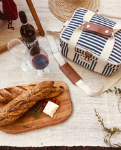 Load image into Gallery viewer, The Premium Cooler Bag - Navy Stripe - Bohemian Sundays, Business and Pleasure Co., Buy Boho Bohemian Clothing Online Australia, Kivari, Arnhem, Rowie, Will and Bear, Wandering Folk, Skinned,