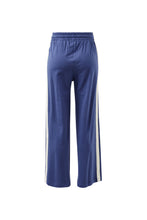 Load image into Gallery viewer, Gigi Wide Leg Terry Trackpant - washed navy side stripe
