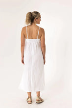 Load image into Gallery viewer, Pleated Linen Bra Dress White
