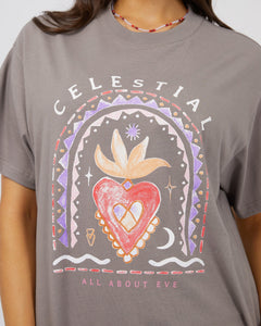 Celestial Oversized Tee Charcoal