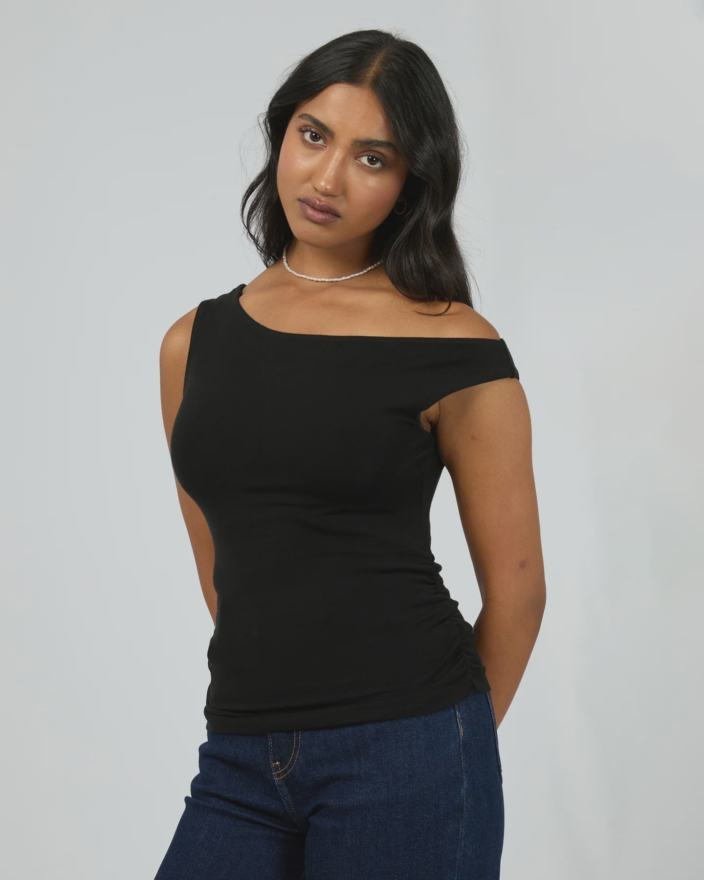 Kylie Off shoulder Top - Black