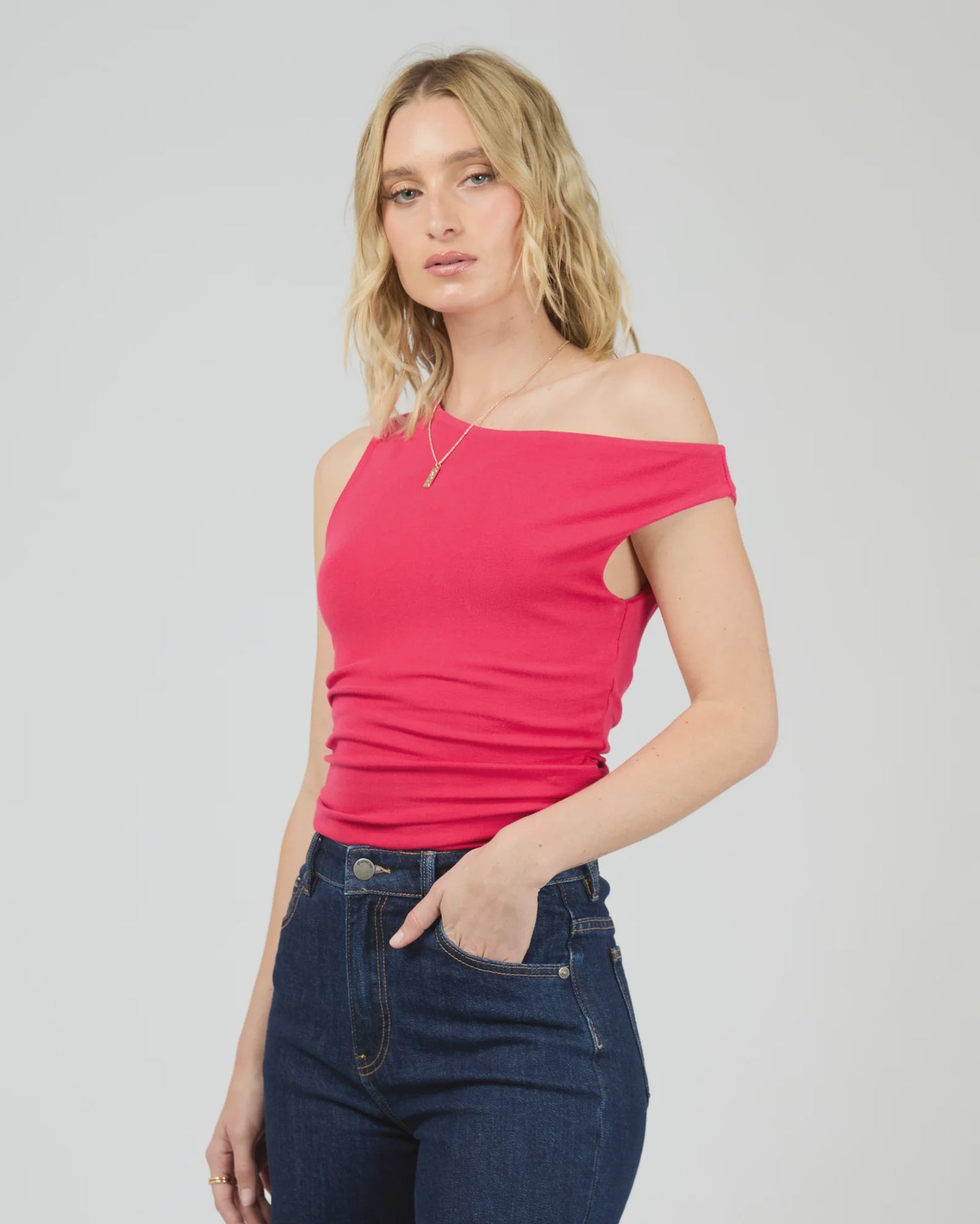 Kylie Off shoulder Top - Red