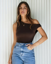 Load image into Gallery viewer, Kylie Off shoulder Top - Brown
