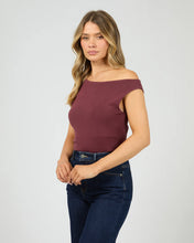 Load image into Gallery viewer, Kylie Off Shoulder Top - Burg
