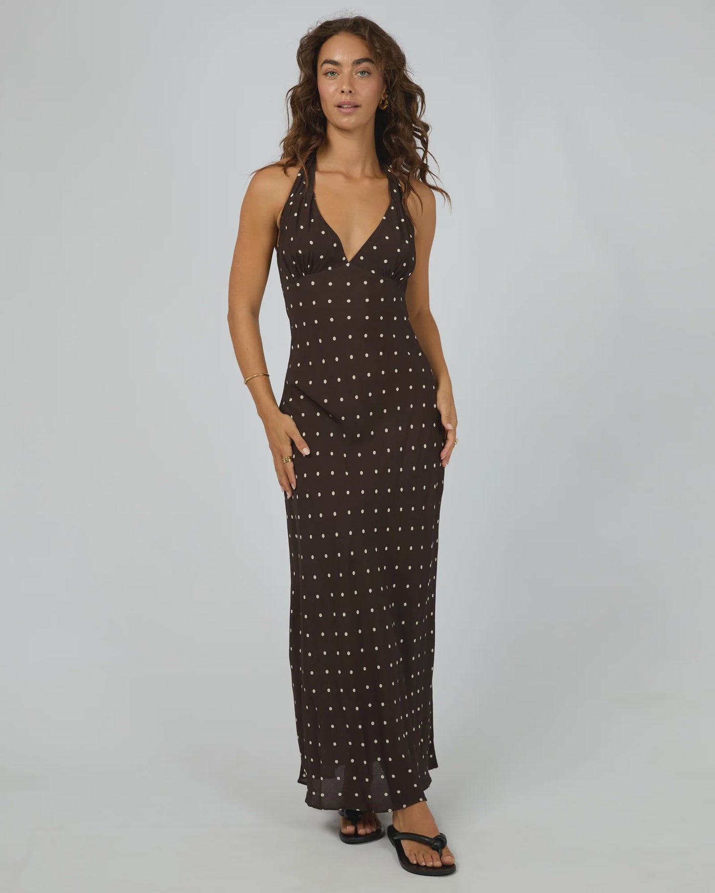 Emelia Maxi Dress - Brown