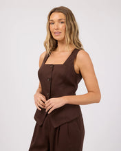 Load image into Gallery viewer, Fern Linen Vest - Brown
