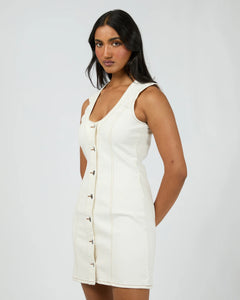 Peta Mini Dress - Vint White