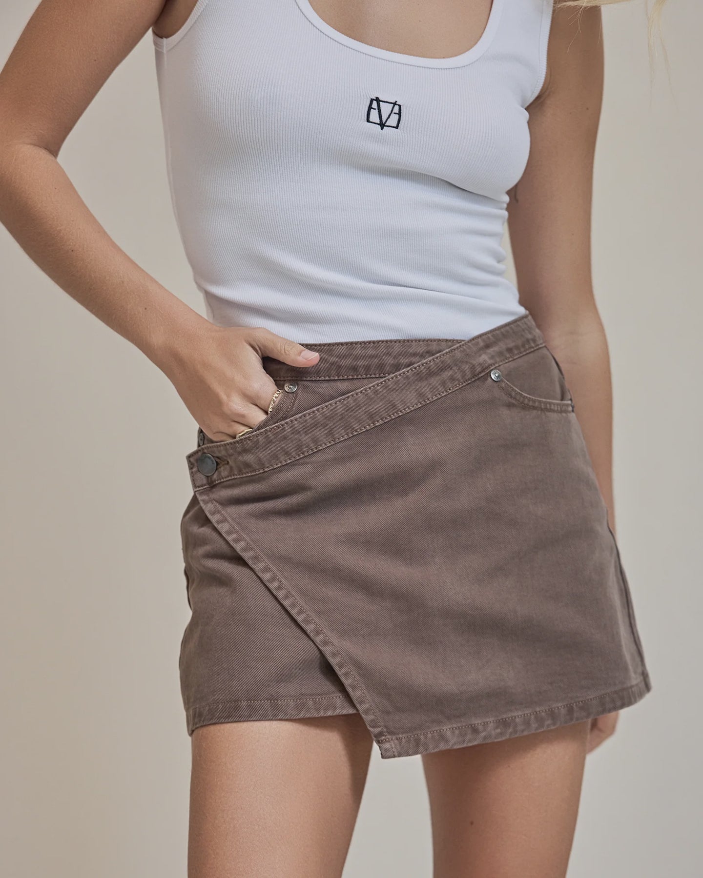 Lenni Mini Skort - Cocoa