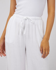 Luxe Linen Pant - Wht