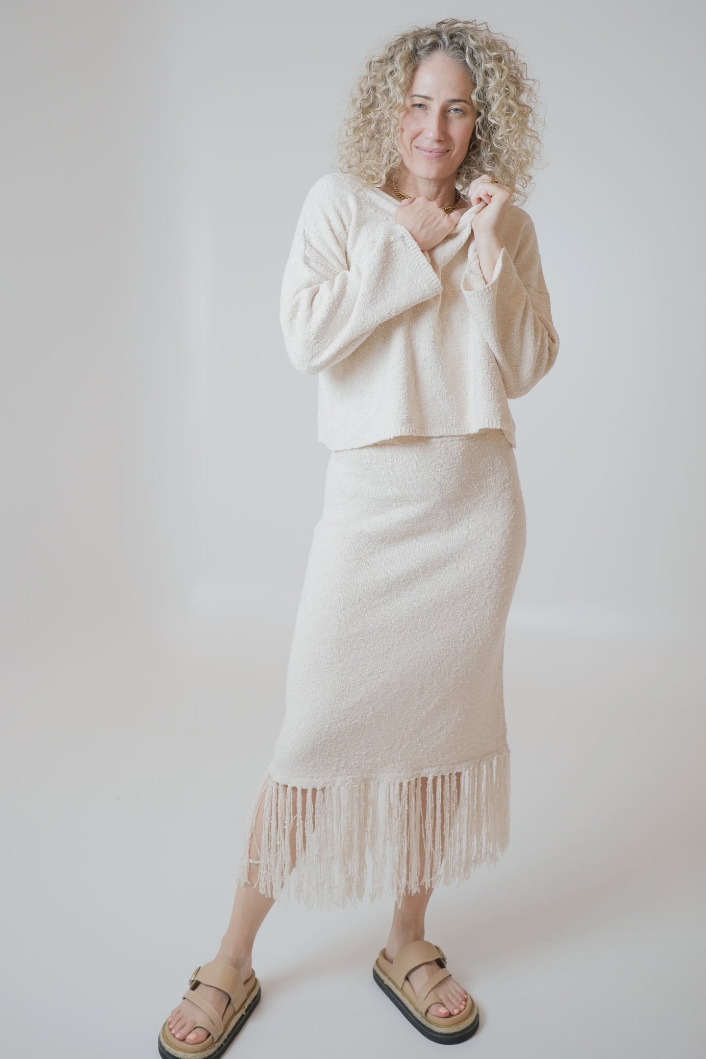 Lisa Honey Butter Tassel Skirt