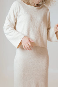 Ami Flared Long Sleeve Top - Honey Butter