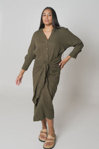 Monnie Khaki Dress