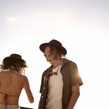 Load image into Gallery viewer, Calloway Brown | Wide-brim Fedora Hat
