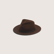 Load image into Gallery viewer, Calloway Brown | Wide-brim Fedora Hat
