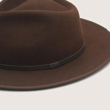 Load image into Gallery viewer, Calloway Brown | Wide-brim Fedora Hat
