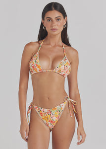 Havana String Tie Bikini Top - Coral