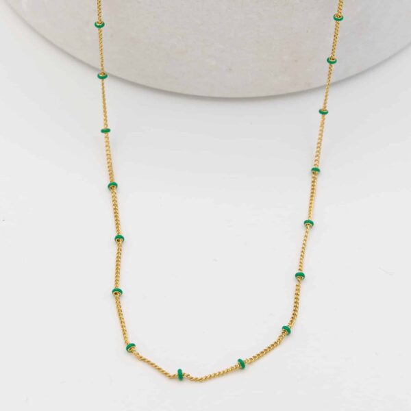 Layer Me Necklace - Gold with Paradise Blue