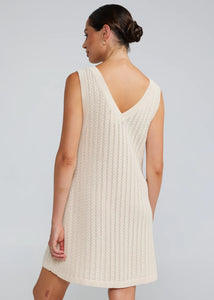 Oasis V Knit Dress - Seashell