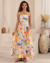 Load image into Gallery viewer, Nereida Multicolour Abstract  Maxi Dress
