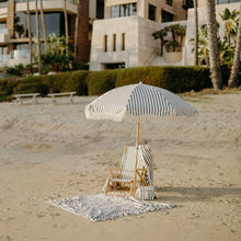 Load image into Gallery viewer, Business &amp; Pleasure Premium Beach Umbrella - Monaco Black Stripe

