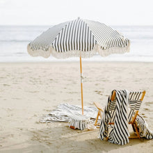 Load image into Gallery viewer, Business &amp; Pleasure Premium Beach Umbrella - Monaco Black Stripe

