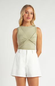 Maya - Front Twist Detail - Pistachio