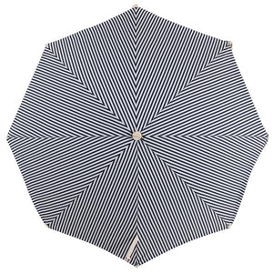 BUSINESS & PLEASURE PREMIUM BEACH UMBRELLA-LAURENS NAVY STRIPE - Bohemian Sundays, Business and Pleasure Co., Buy Boho Bohemian Clothing Online Australia, Kivari, Arnhem, Rowie, Will and Bear