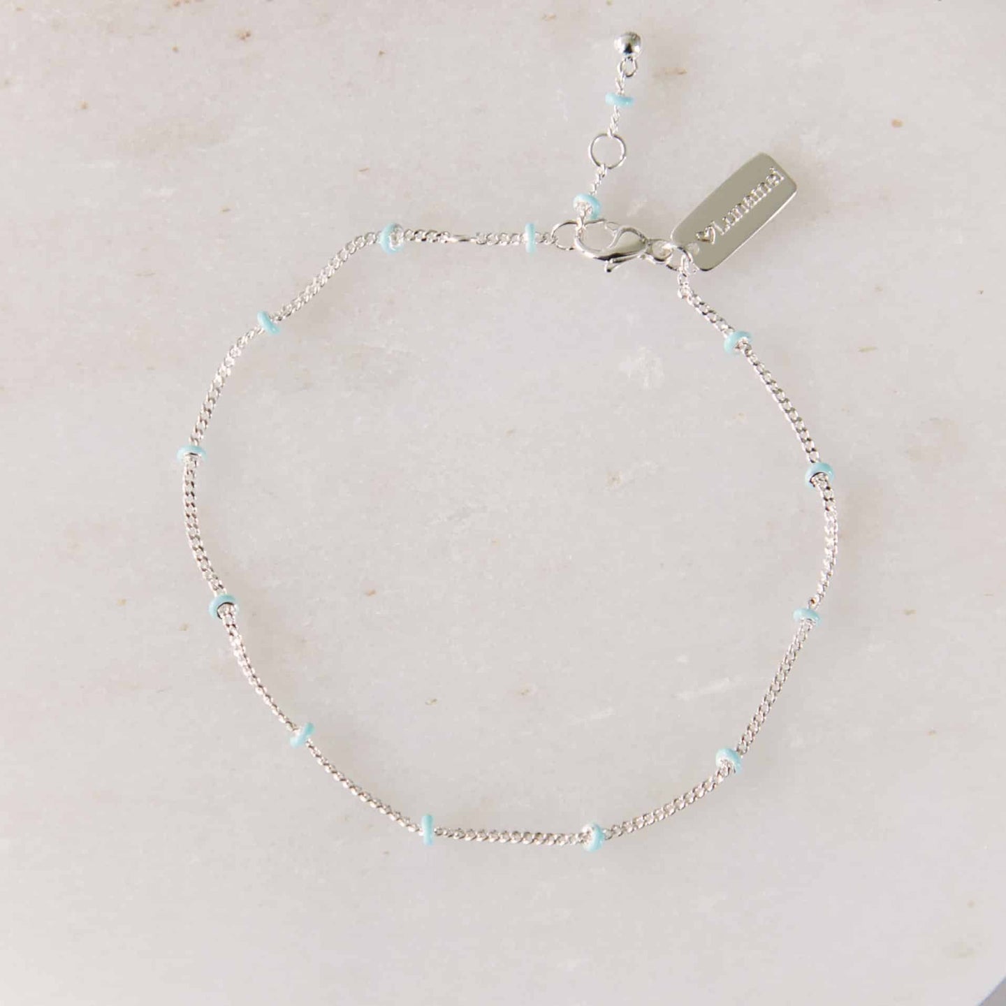 Layer Me Bracelet - Silver with Paradise Blue