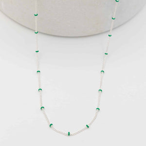Layer Me Necklace - Silver with Deep Sea