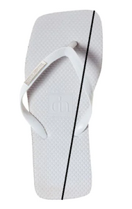 Designer Flip Flops - Grey/Rose Gold