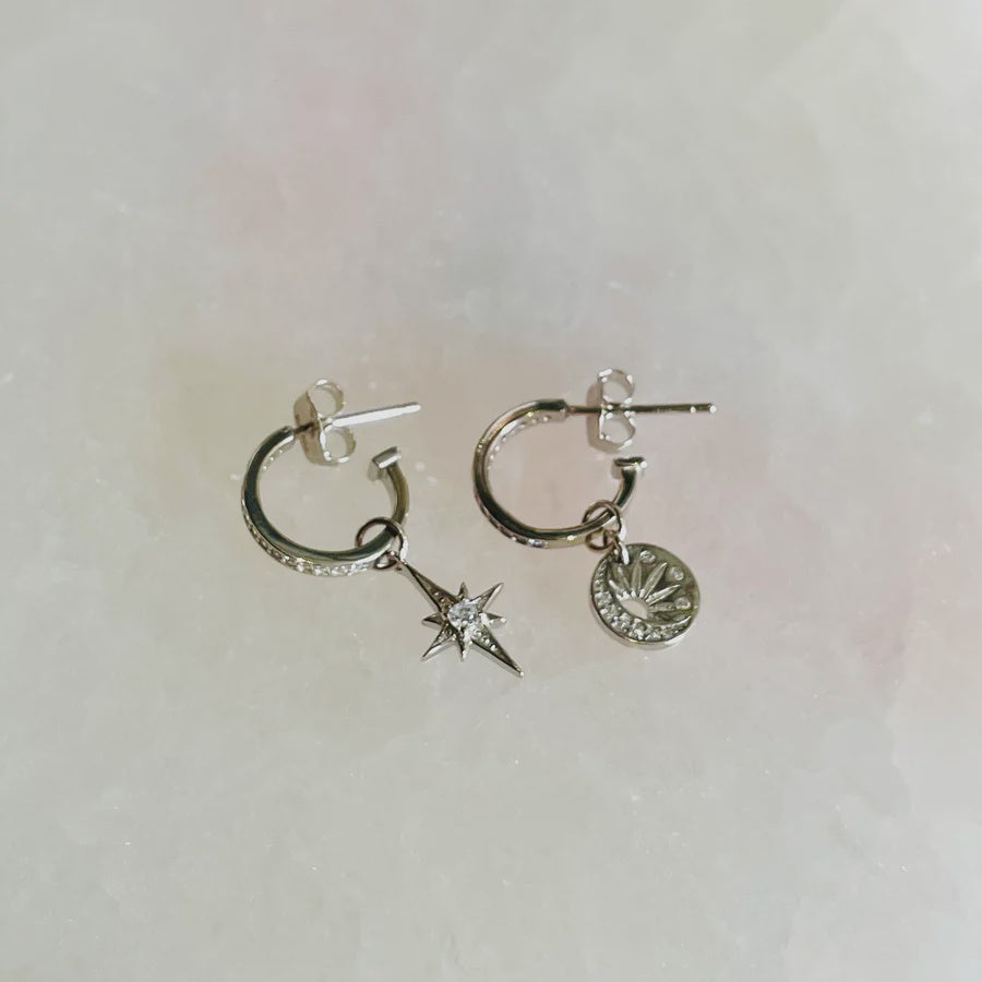 Lucky Star Earrings in Silver - Silver